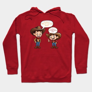 cowboy talking Hoodie